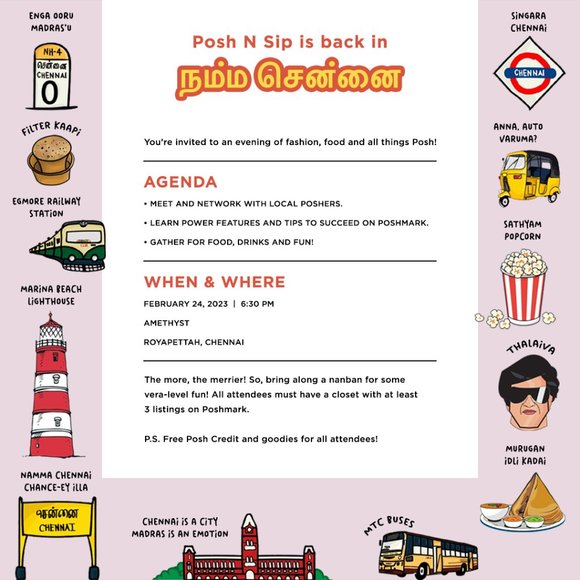 Other - POSH N SIP - Chennai 🌟